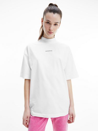 Calvin Klein Ruhák HU714595 | Calvin Klein CK The Basics Organic Cotton Női Póló Világos Fehér